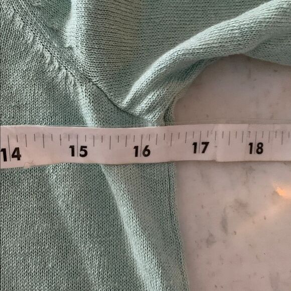 J Jill linen blend 3/4 sleeve light blue knit sweater size XS petite - Picture 11 of 11